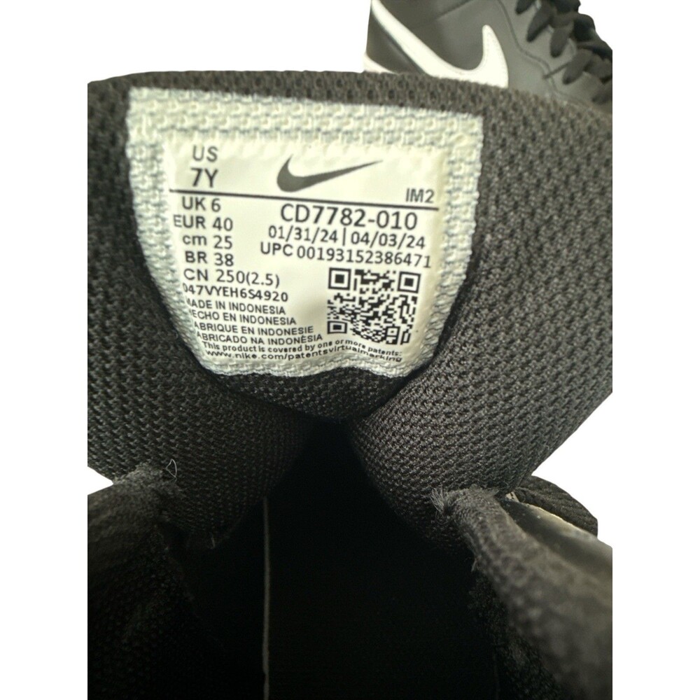 Big Kid's Nike Court Borough Mid 2 (GS) Black/White CD7782 010 Youth 7 - Picture 8 of 8